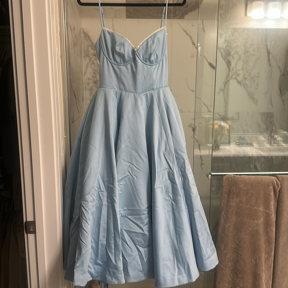House of CB Mademoiselle Cinderella Blue Midi Dress M NWOT - Picture 14 of 17